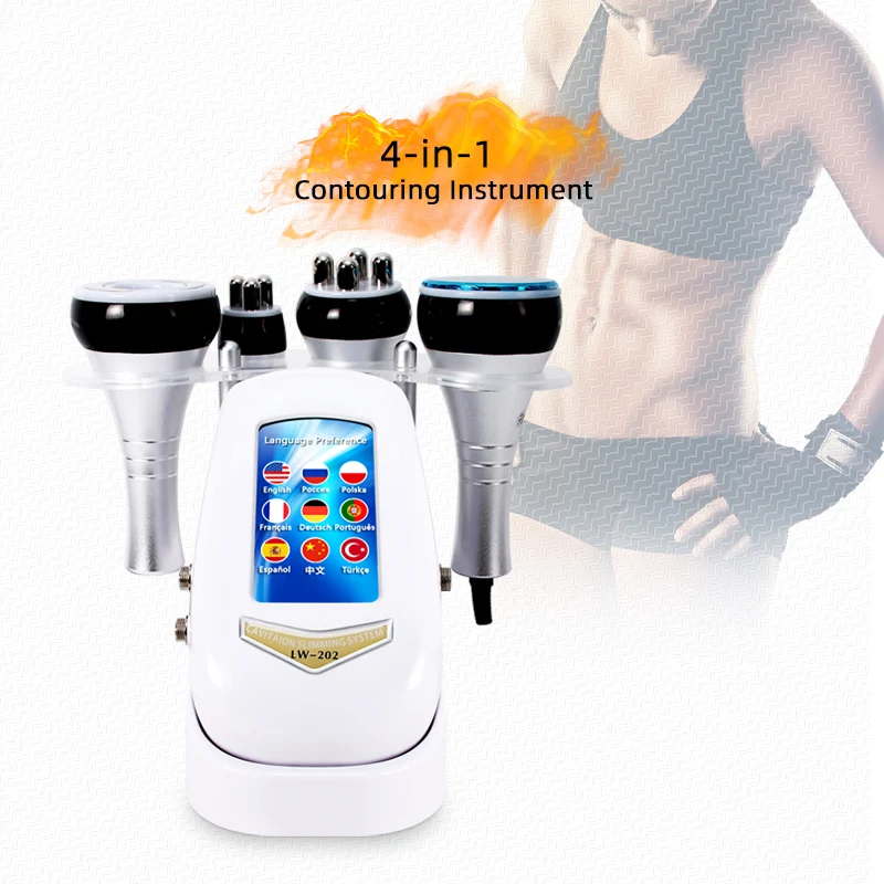 

4 in 1 40K Cavitation RF Vacuum Slimming Machine Body Sculpting Fat Burning Device for Home & Salon Use