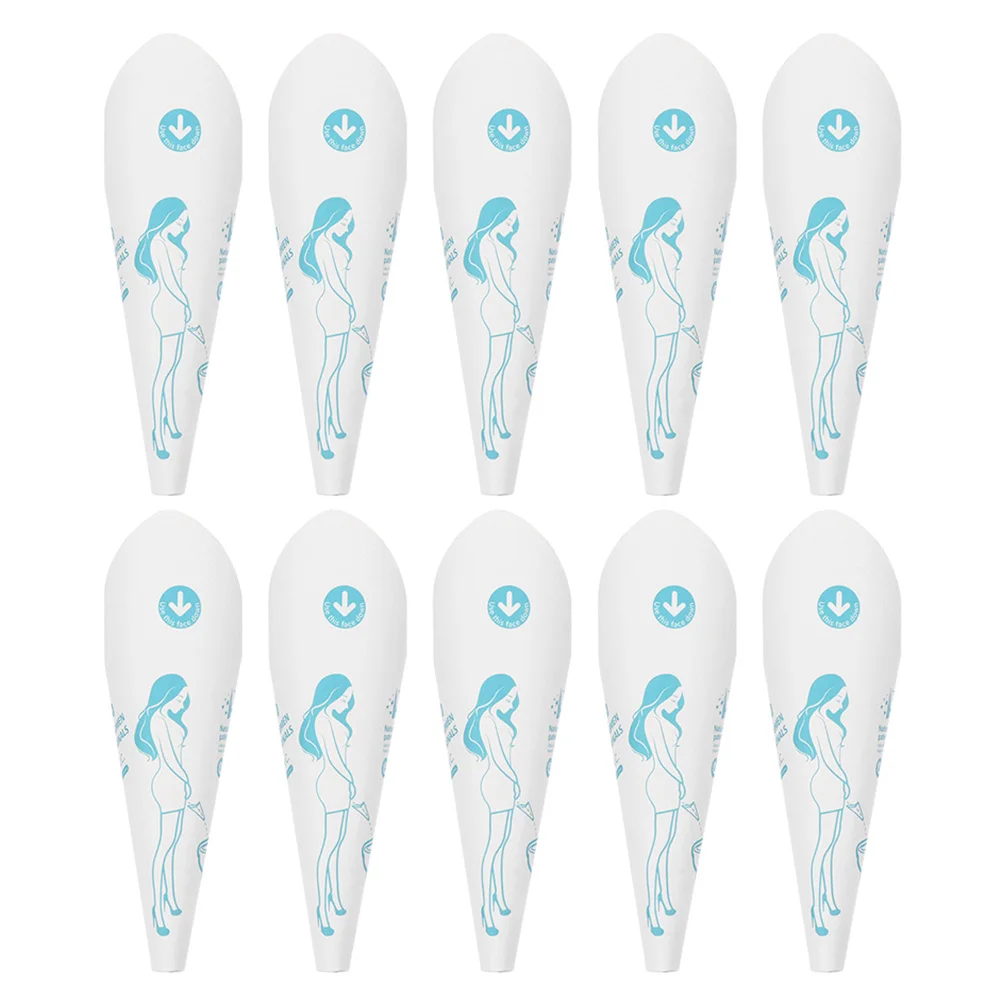 

10Pcs Women Pee Cup Standing Up Portable Travel Urinal Disposable Paper Funnel for Outdoor Activities Female Urination Aid