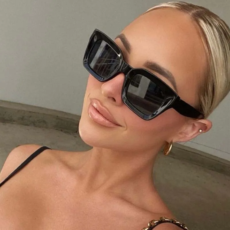 

Солнцезащитные очки Квадратные в ретро стиле для мужчин и женщин, модные брендовые дизайнерские винтажные зеркальные темные очки для улицы