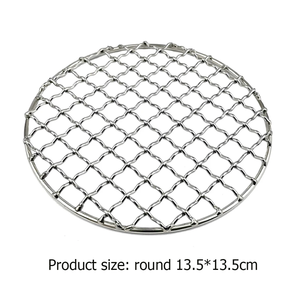2pcs Camping Grill Grate Stainless Steel Mesh Grill Bushcraft Grill Camping Rack for Fire Cooking BBQ Backpacking Campfire Rated