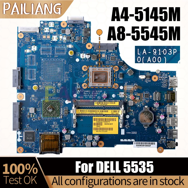 

Материнская плата для ноутбука DELL 5535, модель Φ 02HXCX 02HKNW, протестированная материнская плата для ноутбука