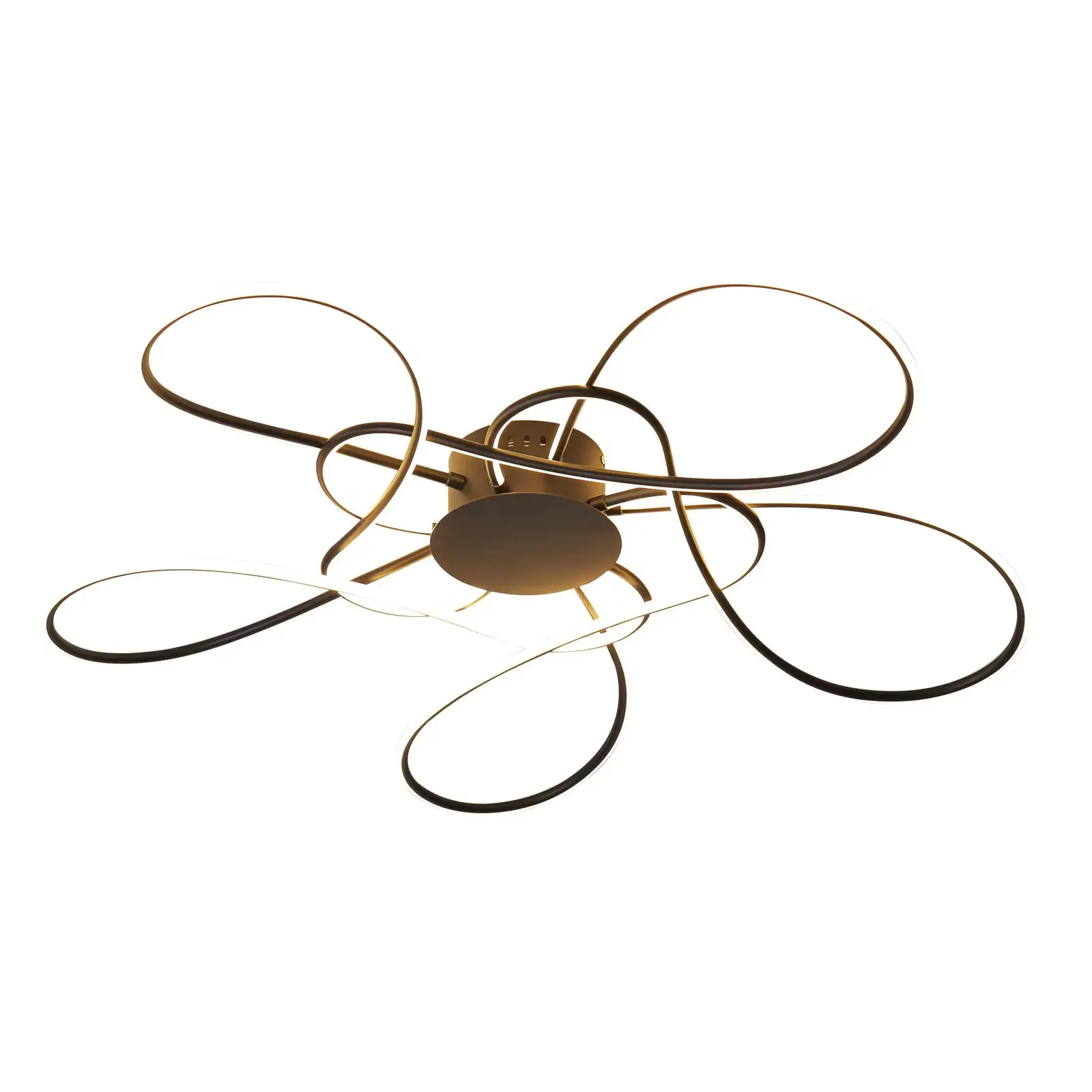 LED pendant light with remote dimming pendant, gold/black, suitable for modern lighting fixtures in home decoration