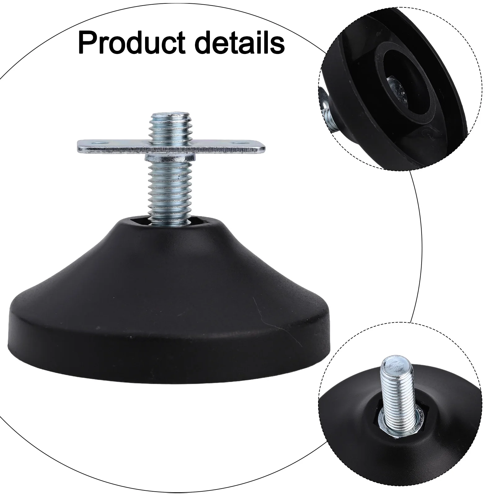 Set of 4 Leg Levelers with Adjustable Foot Pads for Billiard Pool and Foosball Tables to Keep Them Firm and Balanced