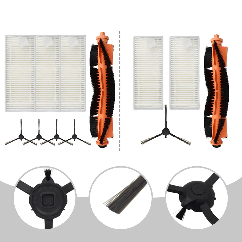 Replacement Kit Main Brush Side Brushes Filter For Homerun 2000 3000 Se*ries Robot Vacuum Cleaner Mop Accessories XU2000 XU3000