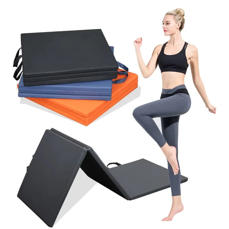 YTYINPortable Sports Folding Mat For Gymnastics Workout Exercise Yoga With High Density Foam Filled Noise Absorbing