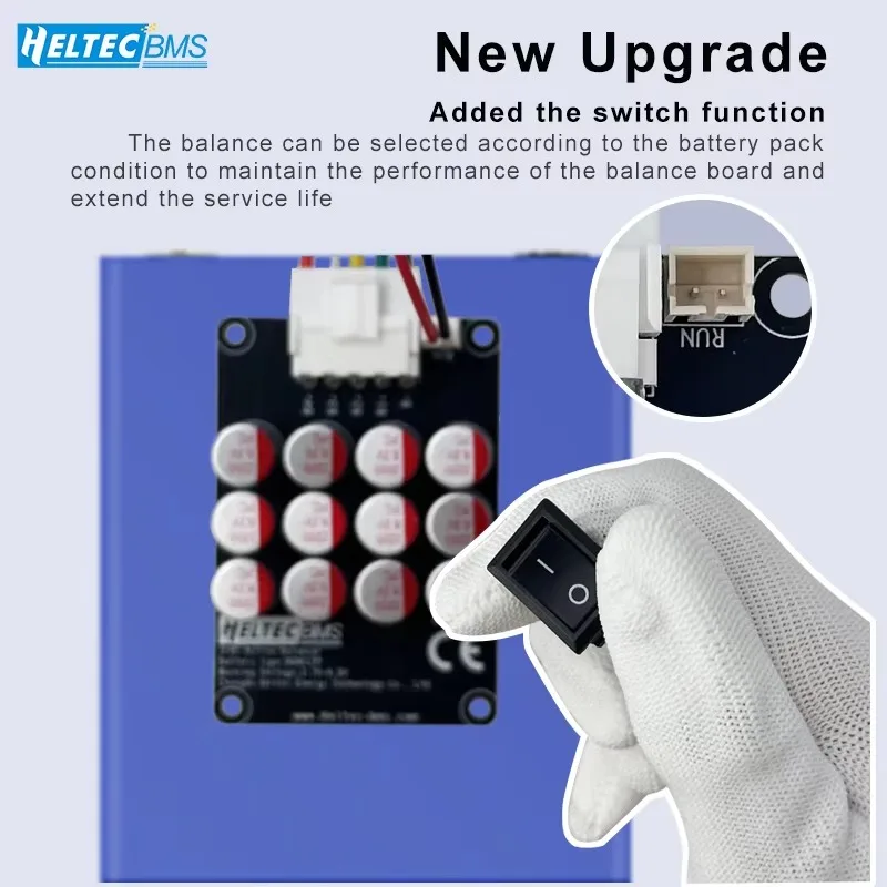 HeltecBMS 5A 12V 48V NCM/LFP/LTO конденсатор активный эквалайзер балансир 3S/4S/12S-16S с переключателем для аккумулятора аксессуары BMS