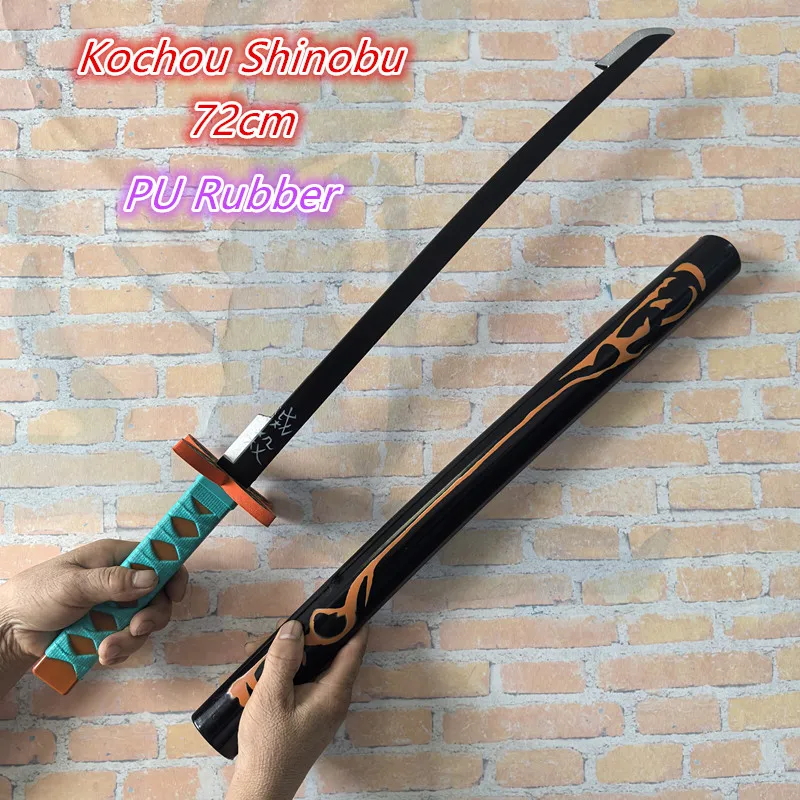 72cm Demon Slayer Rengoku Kyoujurou Hashibira Inosuke toy Sowrd Cosplay 1:1 Ninja Knife PU Prop Kanroji Mitsuri Anime Sword