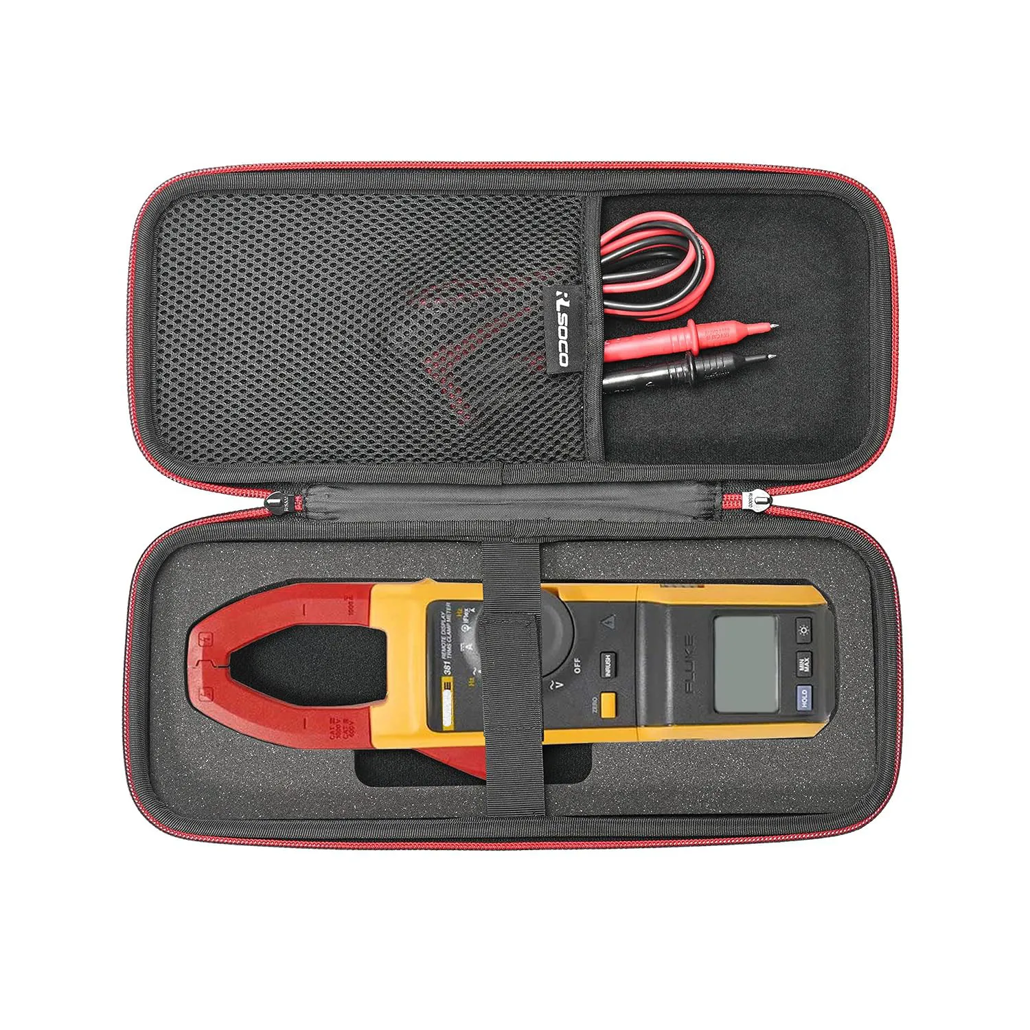 Estuche Rígido para Fluke 378 FC/381/393 FC/377 FC AC/DC TRMS, Bolsa de Almacenamiento para Pinza Amperimétrica Inalámbrica sin Contacto (Solo Estuche)