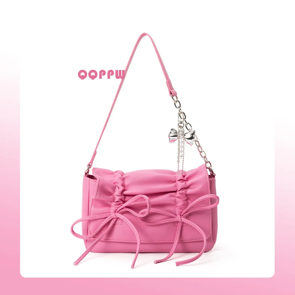 

Korean bow bag new versatile luxury bag fashion one shoulder armpit commuter French outing handbag