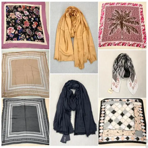 Foreign trade original Italian Liu Jo new scarf letter printing, thin summer sun shading and sun protection shawl fabric, soft
