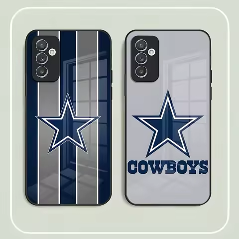D-dallas cowboys-S Phone Case for Samsung S24 Ultra S23 S22 S20 Fe S21 Plus Galaxy A54 A34 A24 A53 M54 Note 20 Glass Back Cover