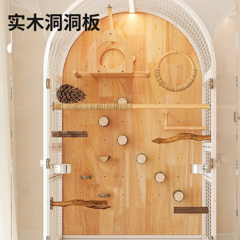 Small-white-cabinet door model, parrot bird cage