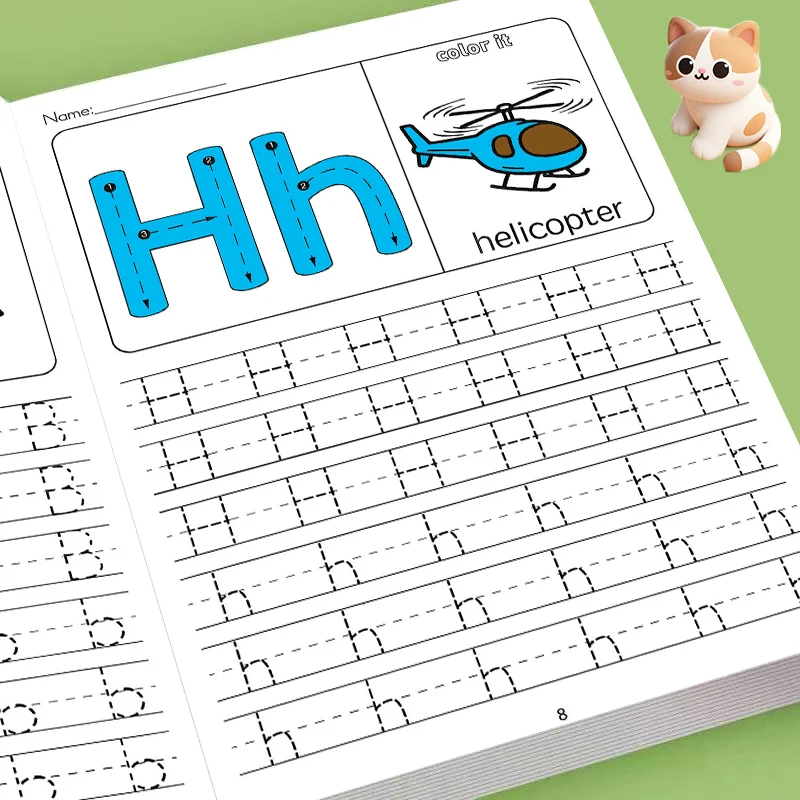 Fun Pen Control A to Z Writing Adventure Activity Book,Cute Animal Themed Uppercase Lowercase Letter Tracing,Training Workbook