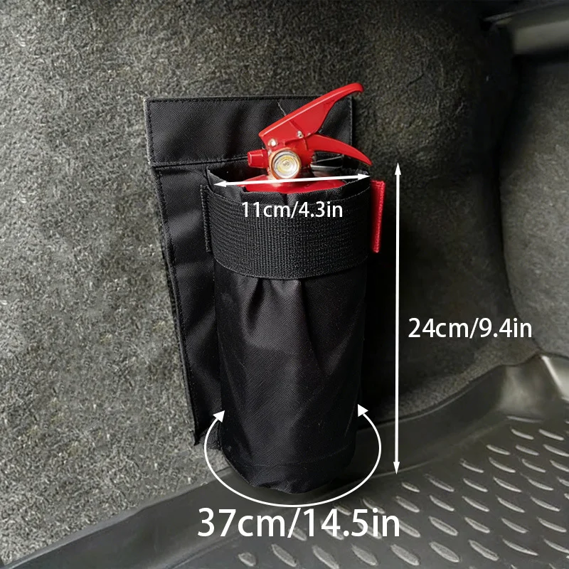 1pc Car Storage Bag - Trunk and Seat Back Bracket, Used for Storing S (2pcs Velcro Included)