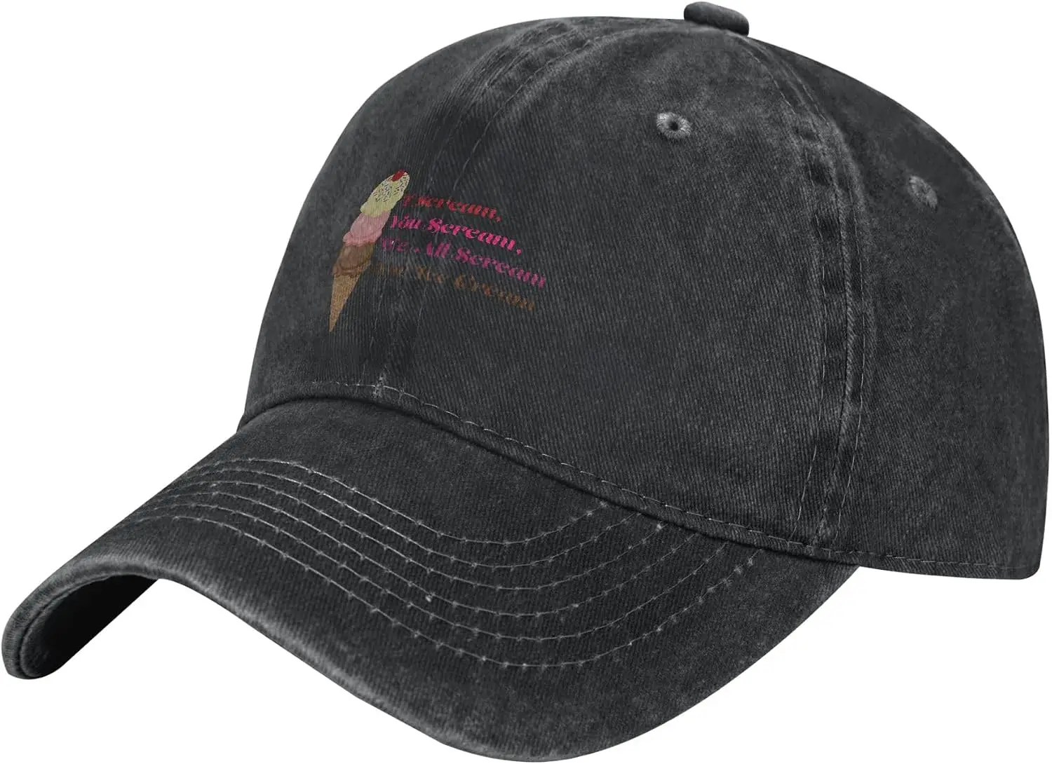 Printed Trucker Hat,I May Live in USA Story Began in Guatemala,Vintage Denim Dad Hat Comfortable Fit Daily Wear