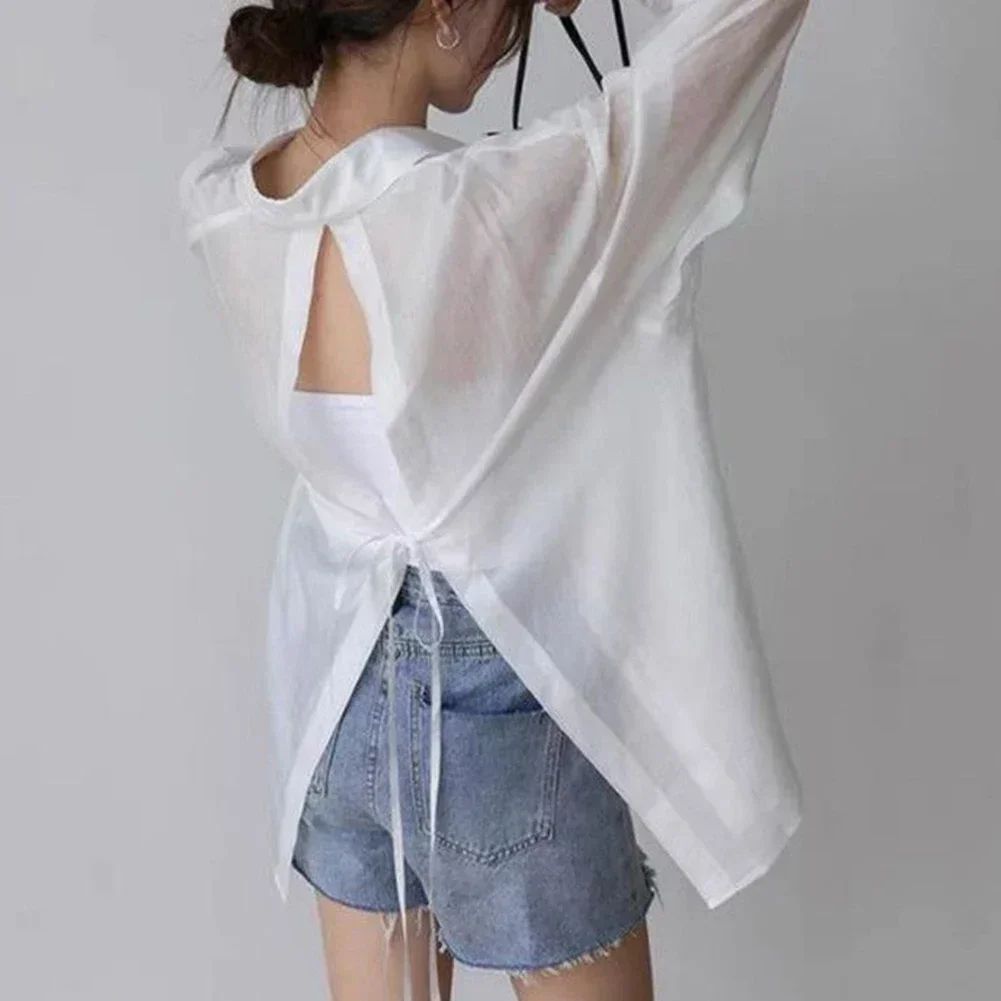 

Casual Perspective Sun Protection Shirt Great For Summer Outings Applicable To Female For Spring And Summer Polyester Fabric