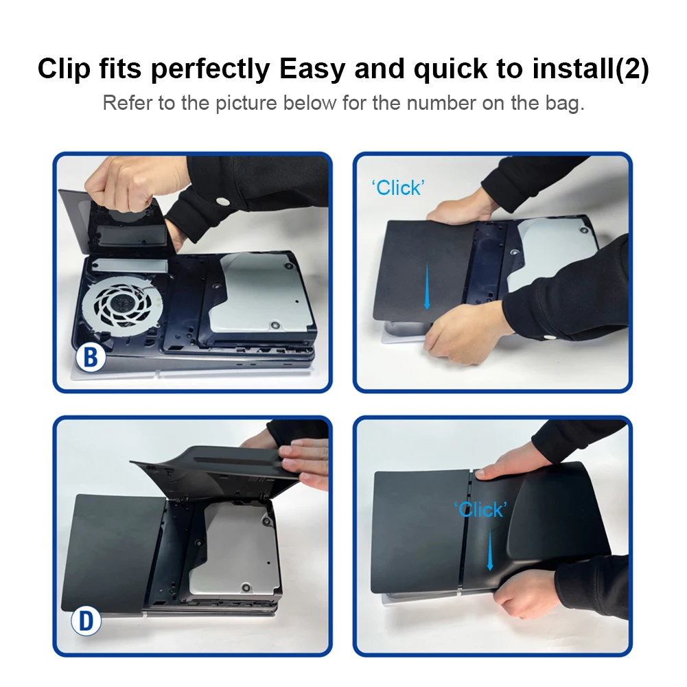 ABS Hard Case Ersatz Frontplatte Staubdichte Seitenplatte Shell Stoßfeste Frontplatte Fall Abdeckung für PS5 Slim Disc Edition Konsole