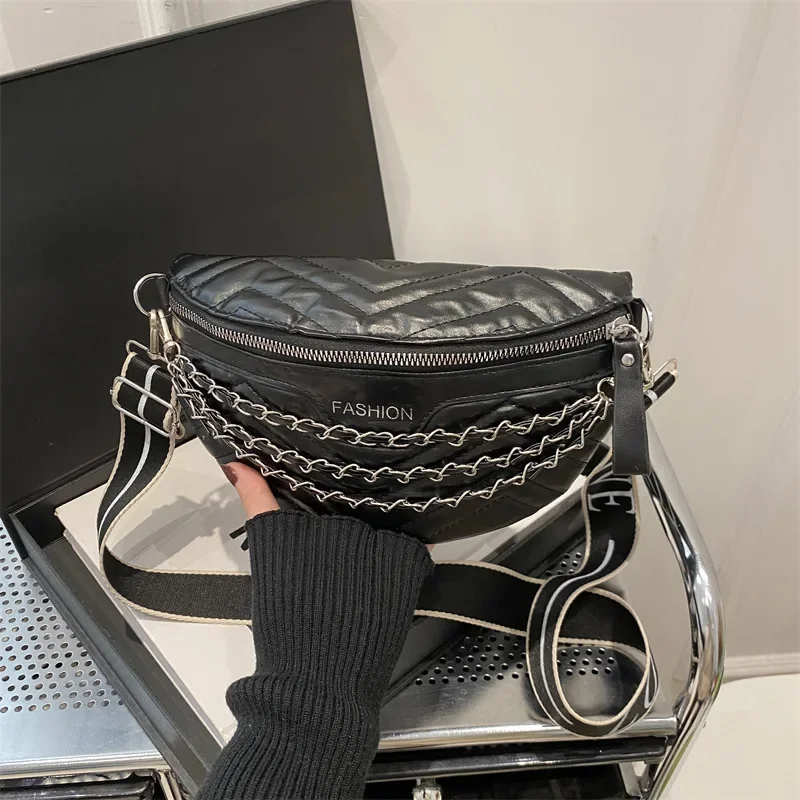 

Chain bag Textured messenger bag Versatile Casual temperament shoulder bag