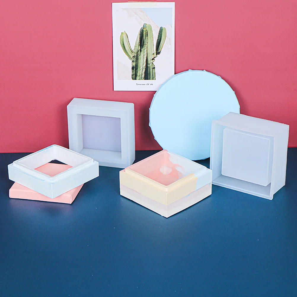 1 مجموعة قوالب السيليكون كريستال الايبوكسي صندوق تخزين صنع DIY بها بنفسك لوازم الحرفية دائم مرونة عالية شفافة لتقوم بها بنفسك صندوق تخزين #5