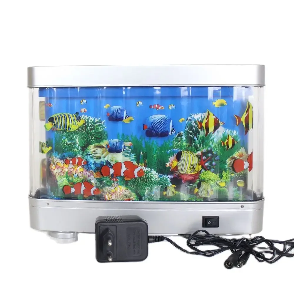 Fake Fish Moving Picture Lamp Aquarium Motion Fish Night Light Gift Toy Aquariums Tower Living Room Ocean Aquarium Fish Tank