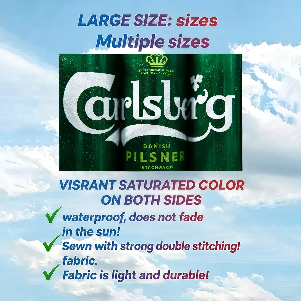 C-CarlsbergS-ES G-Group-ES Beer flag Best Price Home Outdoor Garden Lawn Decoration Gift Wall Hanging Banner