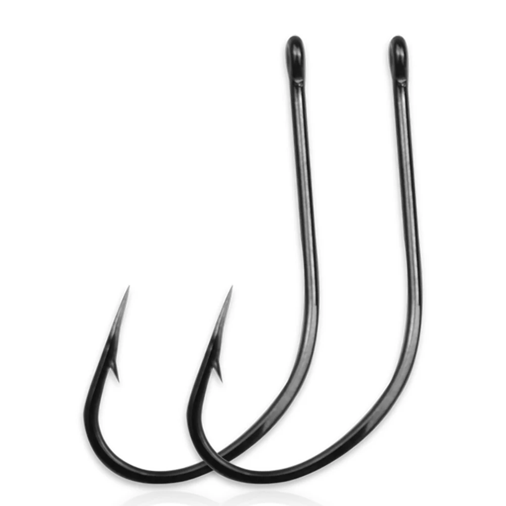 50pcs Barbed Catfish Fishing Hooks High Carbon Steel Catfish Hook 2-10 Fishhook V Sharp Circle Hook Fishing Tackle OPP Bag