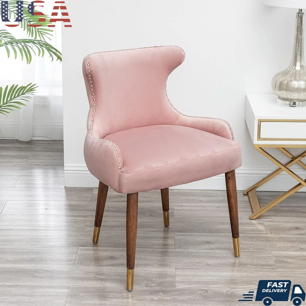 

Современный акцентный стул с бархатной обивкой и пуговицами с гвоздями, тафтинговая спинка, плотная пенопластовая подушка, мебель для гостиной