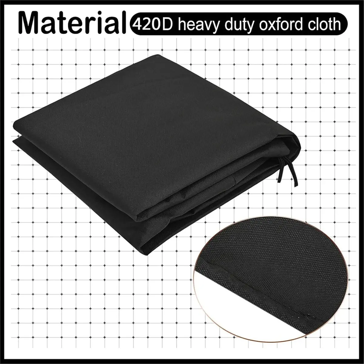 55 Gallon Rain Tank Cover - Waterproof Oxford Cloth with UV Protection 420D and Drawstring Design