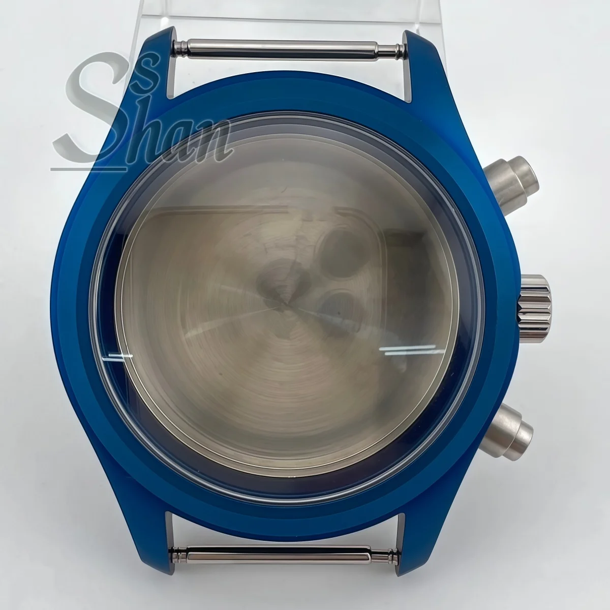 Classic Pilot Chronograph Watch Case 38MM Dome Sapphire Glass 30MM Dial Pointer Applies To VK67 Quartz Movement Accessories.