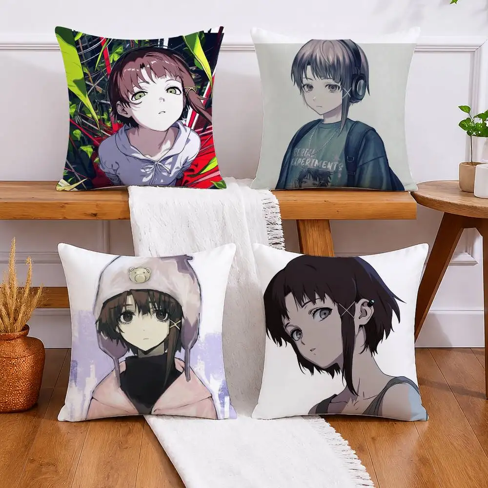S-Serial E-Experiments L-Lain Pillow Case Pattern Printed Pillowcase For Living Room Sofa Cushion Cover