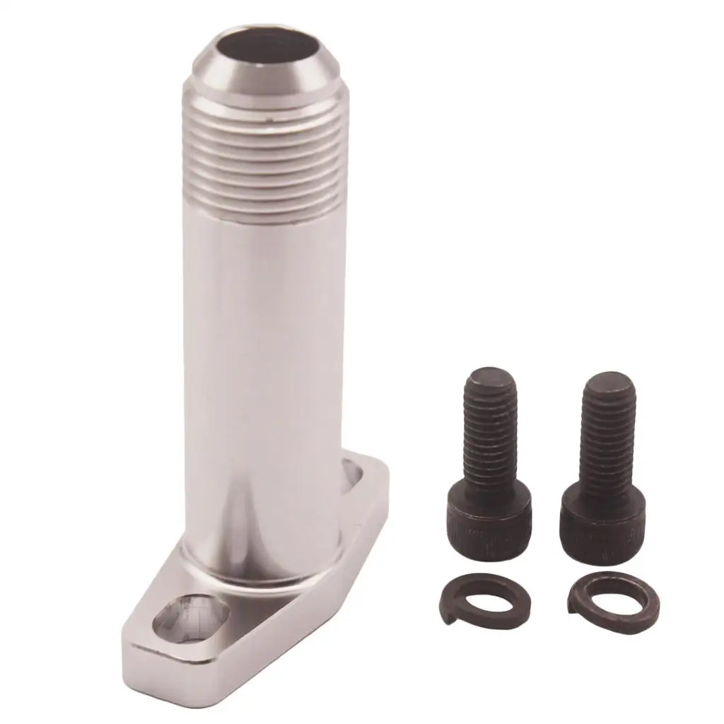 Billet Aluminum Turbo Oil Drain Flange Replacement 10AN Adapter for Garrett GT2871 GT3076R Ball Bearing Turbocharger