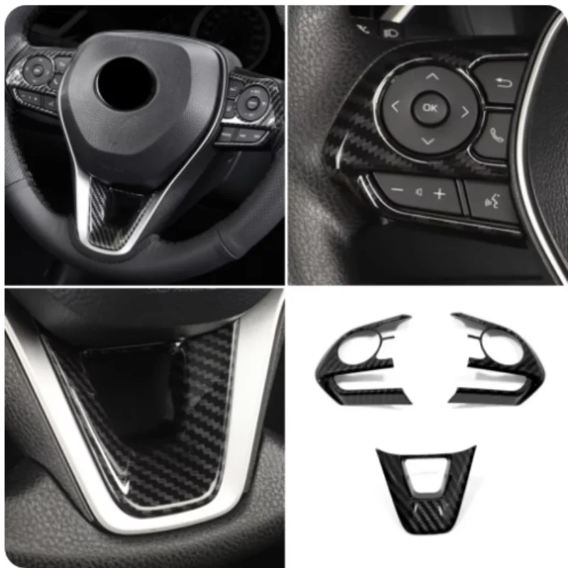 

For Toyota Corolla E210 2019- 2022 Steering Wheel Frame Cover Trim Decoration ABS plastic Sticker Car Styling Accessories