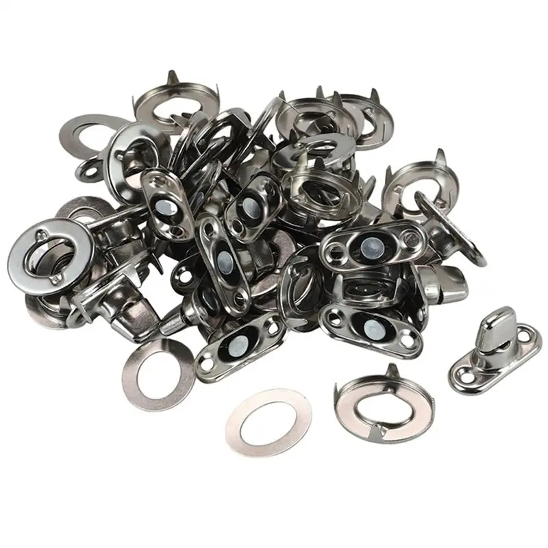 【Price Drop !!】-100 Sets Marine Grade Twist Lock Fasteners Turn Button Eyelet And Stud, For Canvas Fastener Turn Buttons