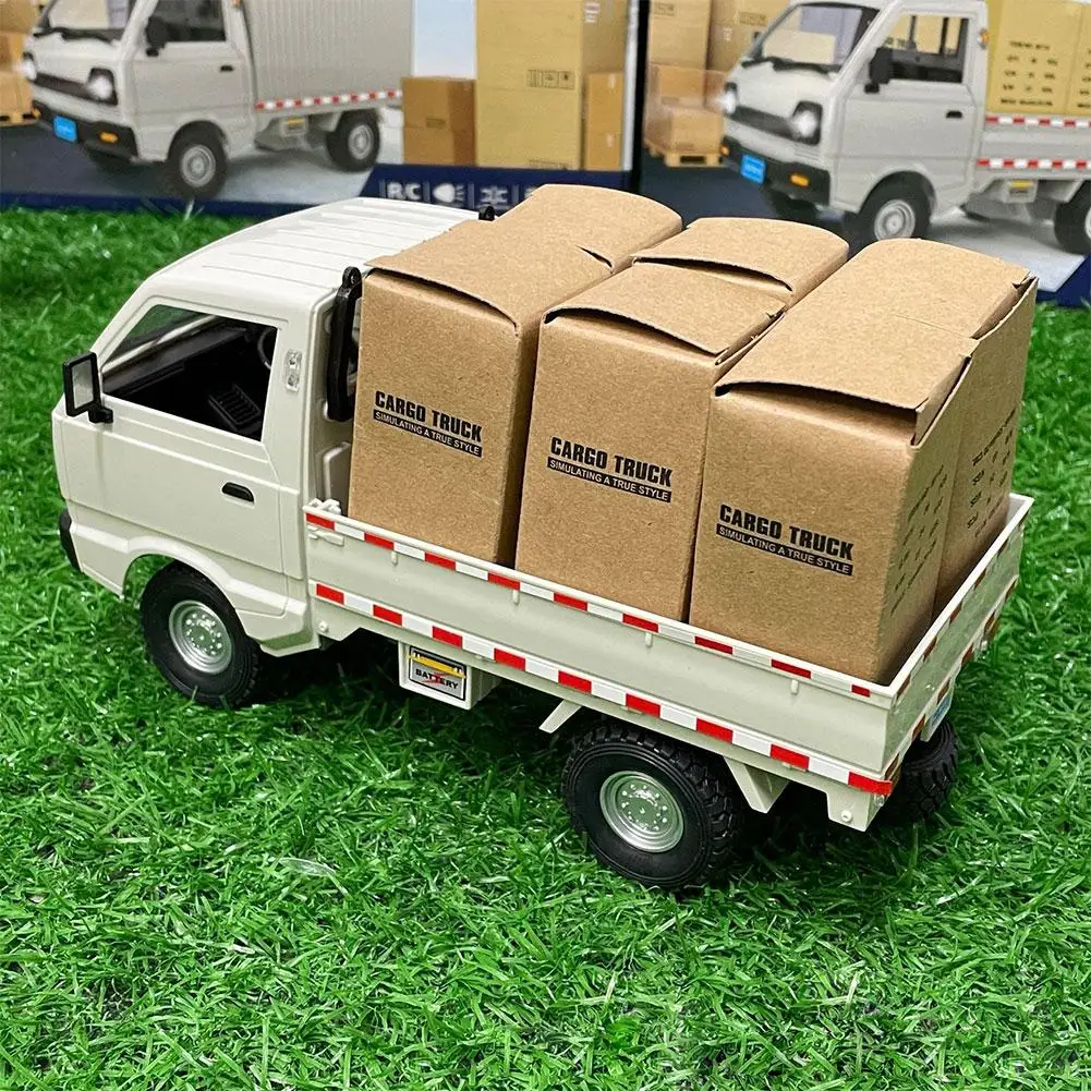 1:10/1:16 Wpl D12 Rc Car Simulation Drift Climbing Xmas Light Electric Gifts Cargo Birthday Rc Truck Model Led Toy J4J7