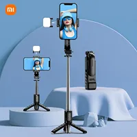 Xiaomi Portable Selfie Stick with Fill Light Detachable Remote Extendable Selfie Stick Tripod Travel Tripod for Video Recording