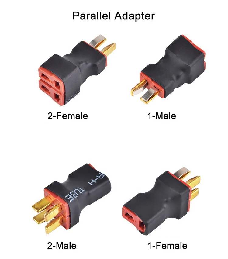 50PCS Deans T Plug Female To Male Parallel Serial Converter Connector Adapter For RC Lipo Battery DIY Accessories