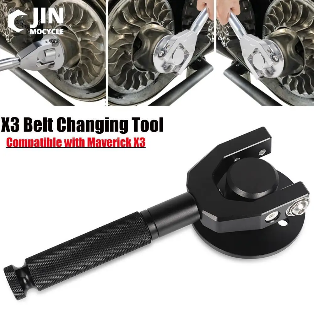 

Clutch Removal Kit Belt Changing Tool Kit Anti Slip Aluminum Alloy Black Replacement for UTV Can Am Maverick X3 64inch / 72 inch