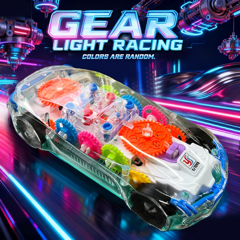 Elektryczny samochodzik dla dzieci z dźwiękiem i światłem, symulacja czterokołowego sedanu, uniwersalny, dynamiczny, muzyczny, idealny prezent dla niemowląt.