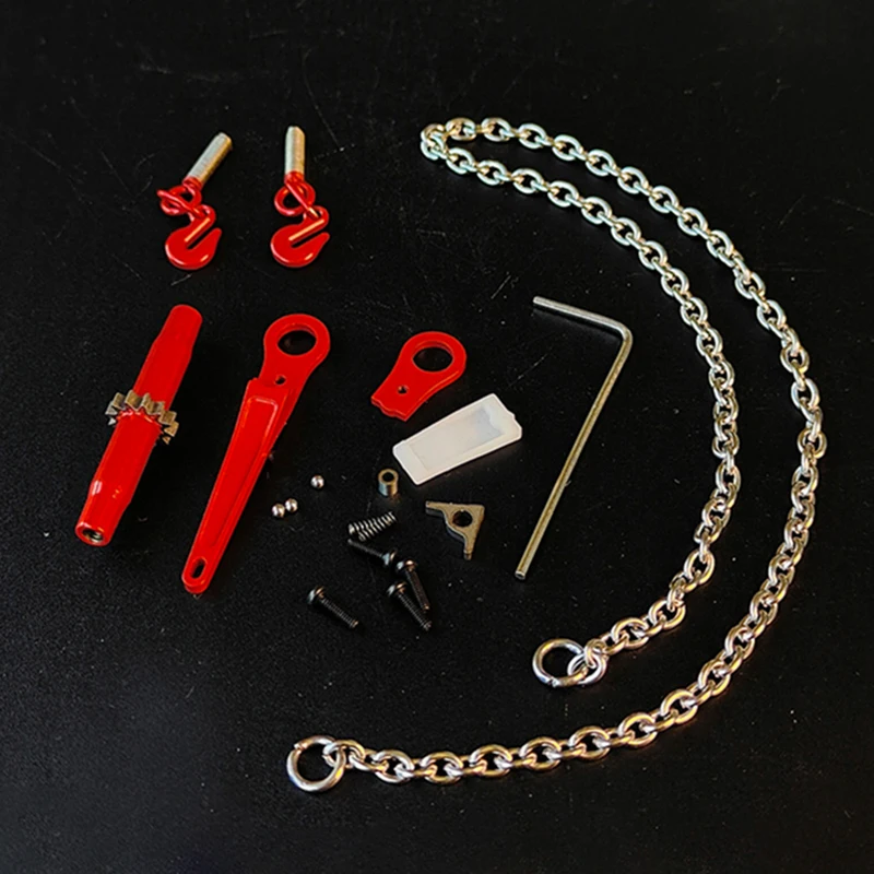 1/14 RC Truck Metall-Kettenspanner, simulierte feste Kette für SCANIA Tamiya 770S R620 für VOLVO ACTROS AROCS Modellauto DIY-Teile
