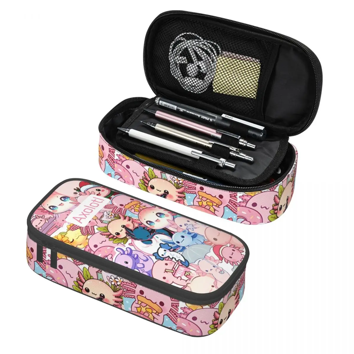 

Axolotl Pencil Case Fashion Pen Bag Girl Boy Large Storage School Supplies Zipper Pencilcases