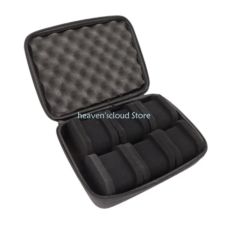 Y88B Multifunction 6 slot Watch Storage Box Holder, organizadores viagens com forro macio para joias itens pequenos