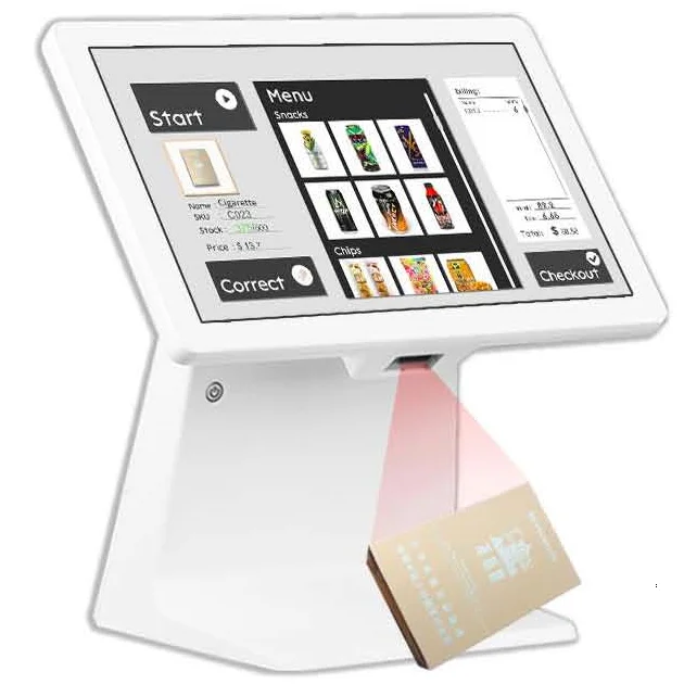 Pos Terminal Android 7.1 System with 10.1 Inch Capacitive Touch Screen Dual 2D Barcode Scanner