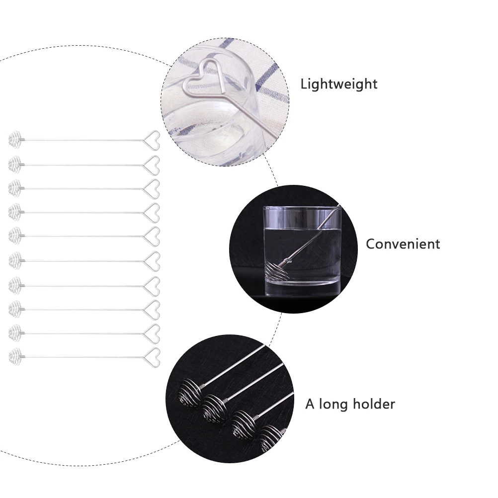 

10 Pcs Steel Egg Beater Lightweight Whisk Mixer Kitchen Stainless Whisk Mixer Baking Tool Easy Storage Dishwasher Safe