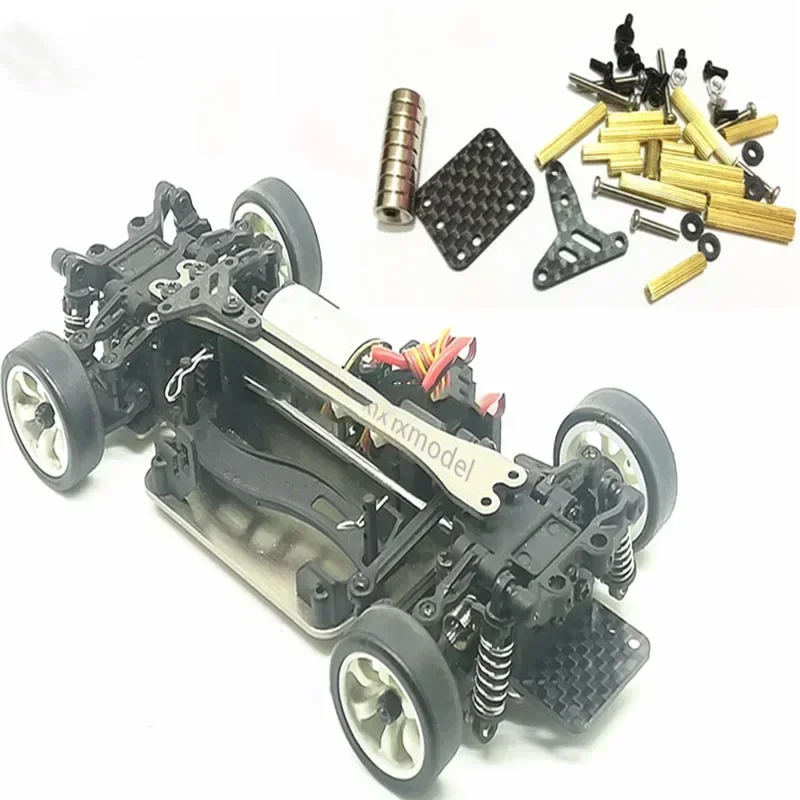 Metal DIY Body Shell regulacja wysokości niewidoczny zestaw kolumn dla 1/28 Wltoys wózek na komary RC części do modernizacji samochodu