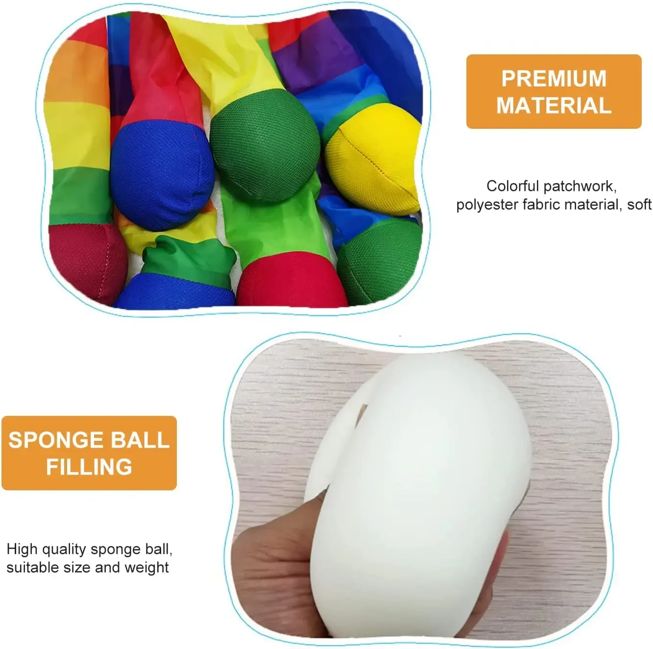 Rainbow Tail Ball eco-friendly tessuto Sandbag Meteor Ball Safe Catch Tail Soft Ball scuola materna allenamento sensoriale giocattolo per bambini