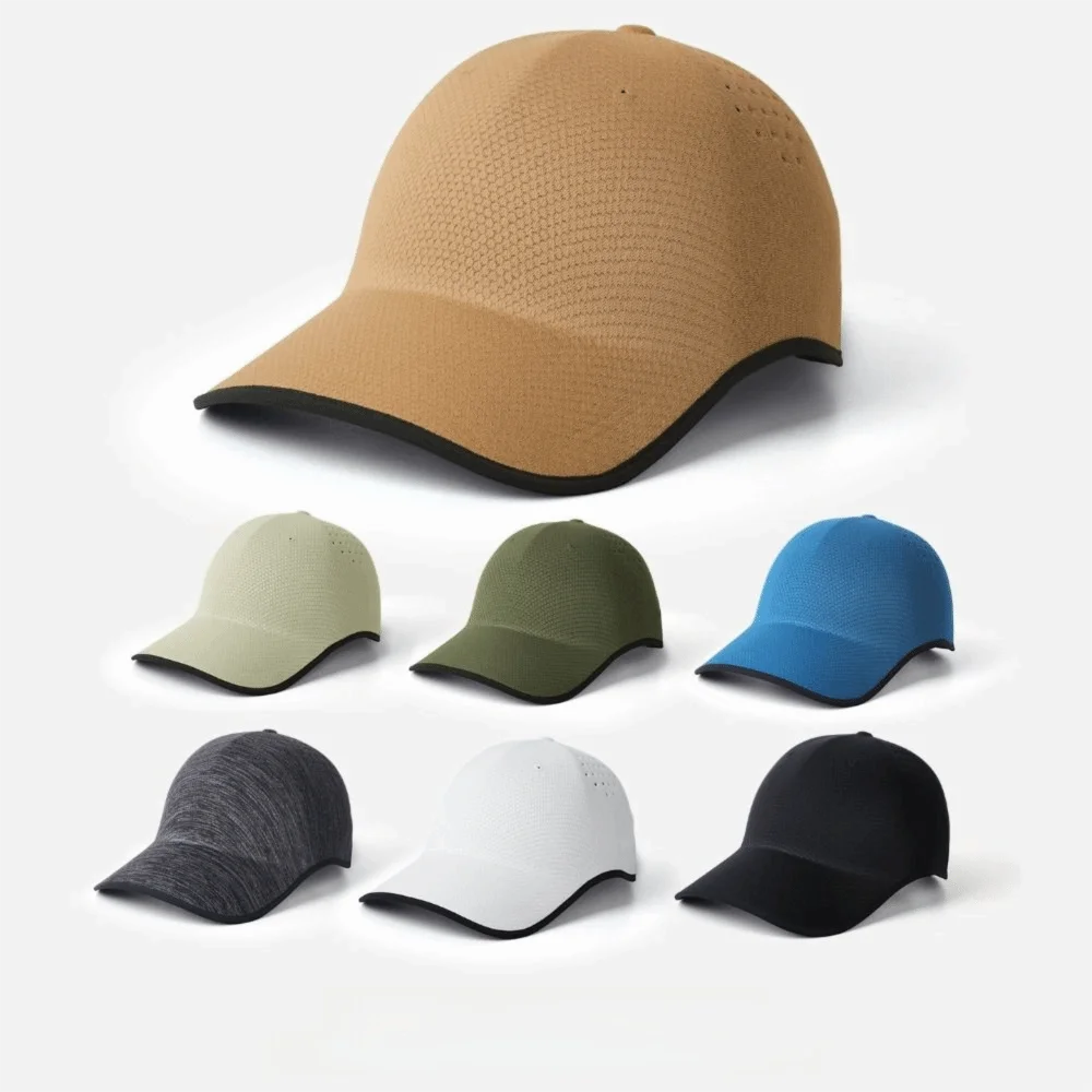 New Design Seamless Baseball Cap Packable Lightweight Sports Hat Quick Drying Breathable Visor Cap