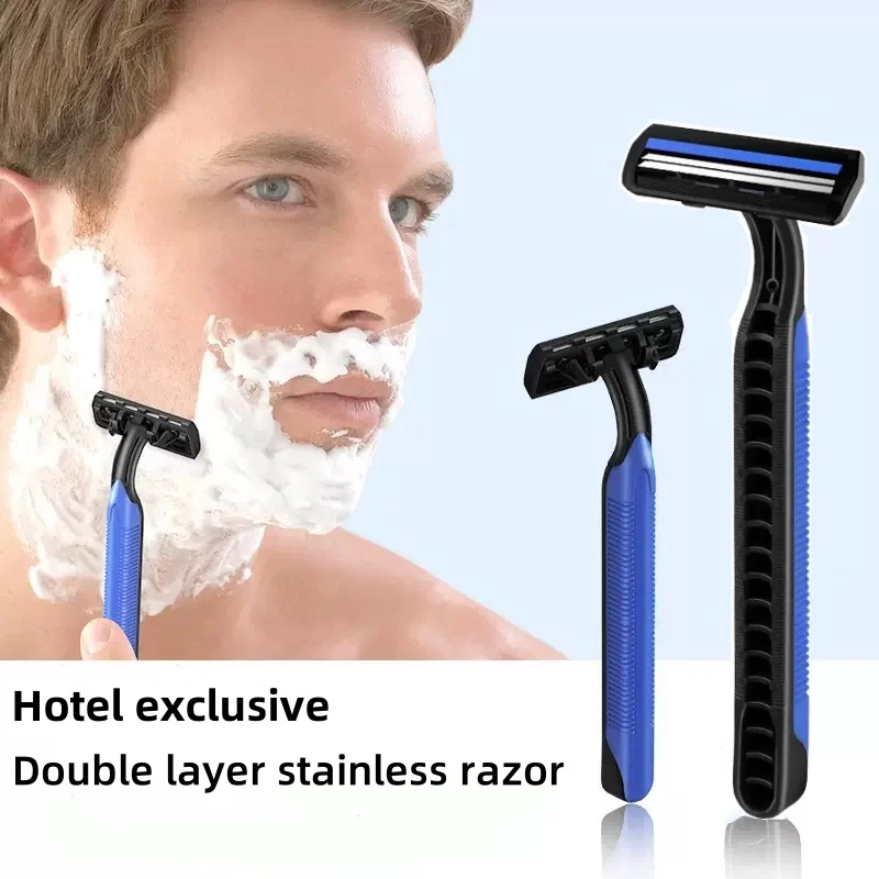 

5/10 Pcs Stainless Razor Blades Disposable Stainless Steel Hospitality Quality Shavers High End Twin Blade Razors for Men