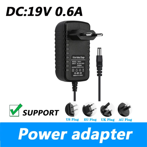 DC 19V 0.6A 19V 600ma Estándar británico Estándar europeo Estándar australiano Barredora Aspiradora Adaptador de corriente Línea de carga