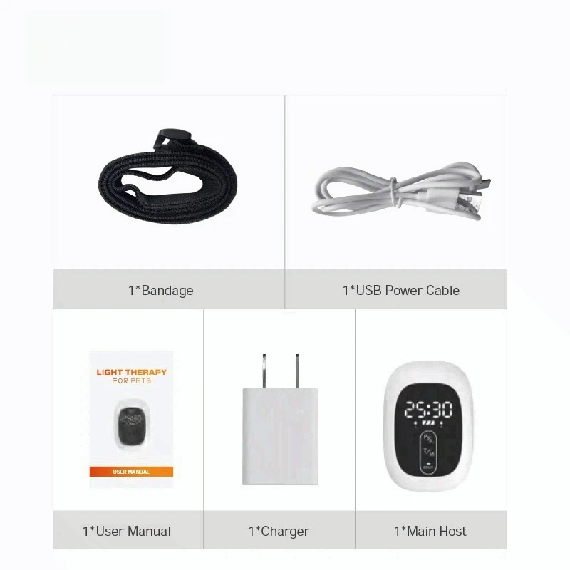 

Dog Cat Therapy Device For Care Pain Relief Multiple Wavelength LED Light Therapy Pets Device Wearable And Por