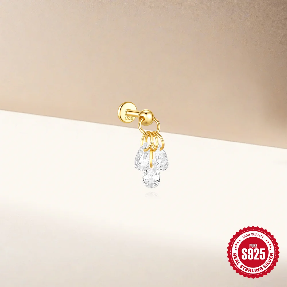CANNER 1 Stück 925 Sterling Silber Tragus-Piercing-Ohrringe für Frauen Knorpel-Spiral-Piercing-Ohrring 925 Silber Schmuck Geschenke – Detail 30